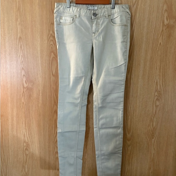 Free People Khaki Straight Leg Jeans - Picture 2 of 5
